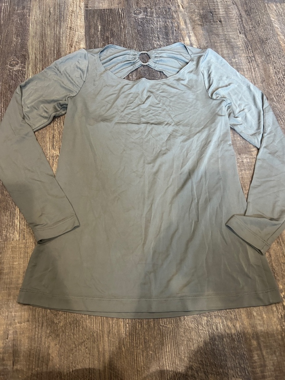 🤩Worth Long Sleeve Scoop Neck Top - Gray Size S